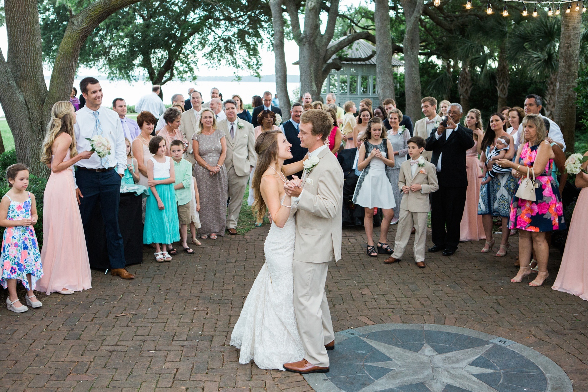 first dance A.W. Jones Heritage Center courtyard