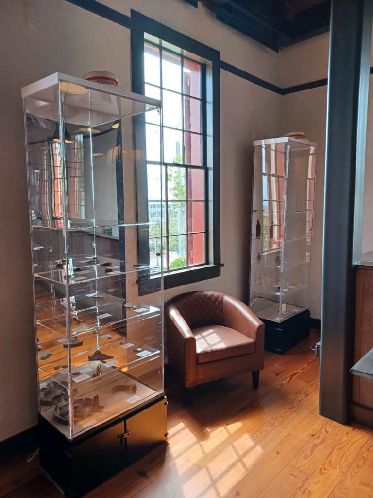 Tabby House Exhibit showing historic artifacts
