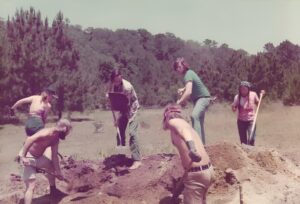 Archaeologists at Cannon's Point 1970s